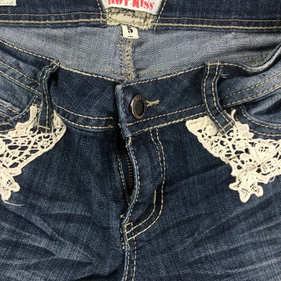 Hot Kiss Skinny Lily, White Lace Details, Size 5 - Picture 11 of 13
